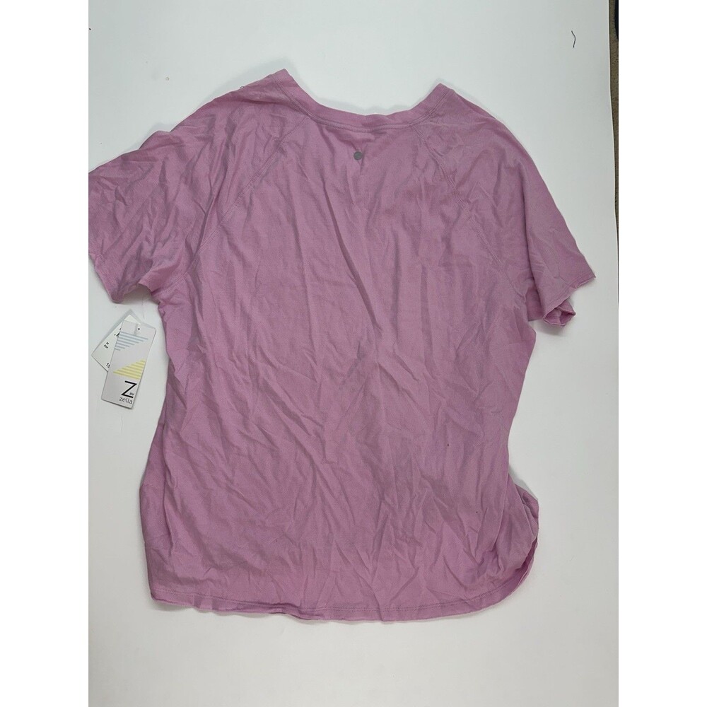 Z by Zella V Neck Purple Pastel T-shirt Size M - Picture 4 of 5